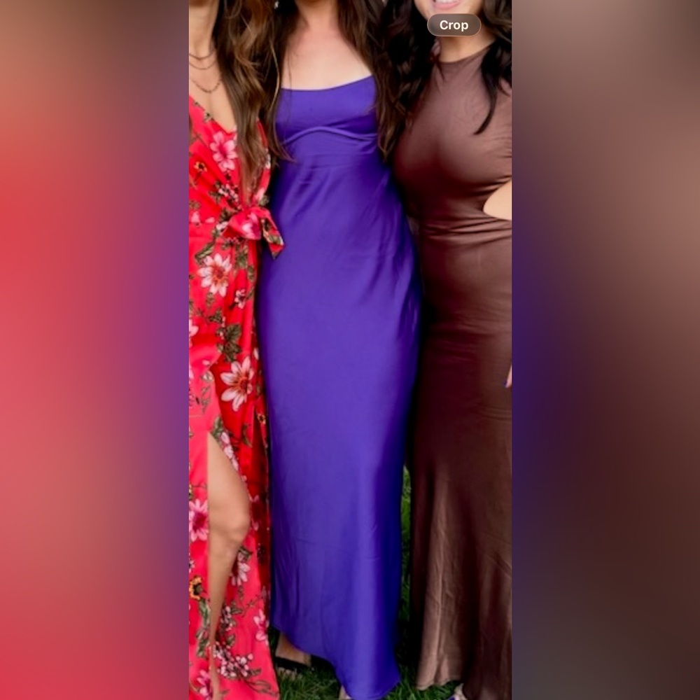 Purple Silky Formal Dress